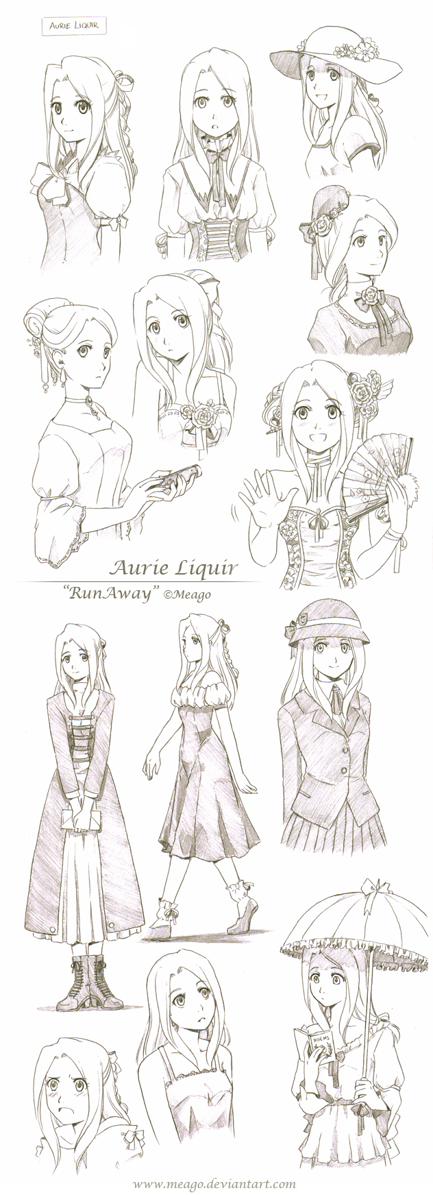 Meago 3: Aurie sketches