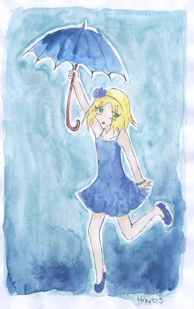 Hina-chan: Blue Umbrella